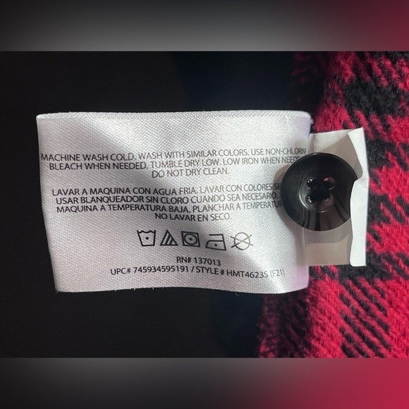 Woolrich Red Plaid 100% Cotton Jacket. - Picture 14 of 14